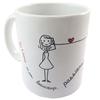 [P8517] - Ceramic Mug 'Messages' (I Love You a Little - a Lot - Passionately... Madly!)