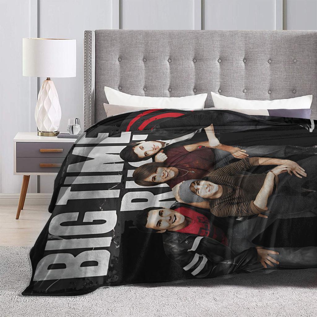 Big Time Rush in Real Life Worldwide Tour 2025 Plush Blanket Boy Girl Flannel Throw Blanket For Living Room Soft Bedspread Gift