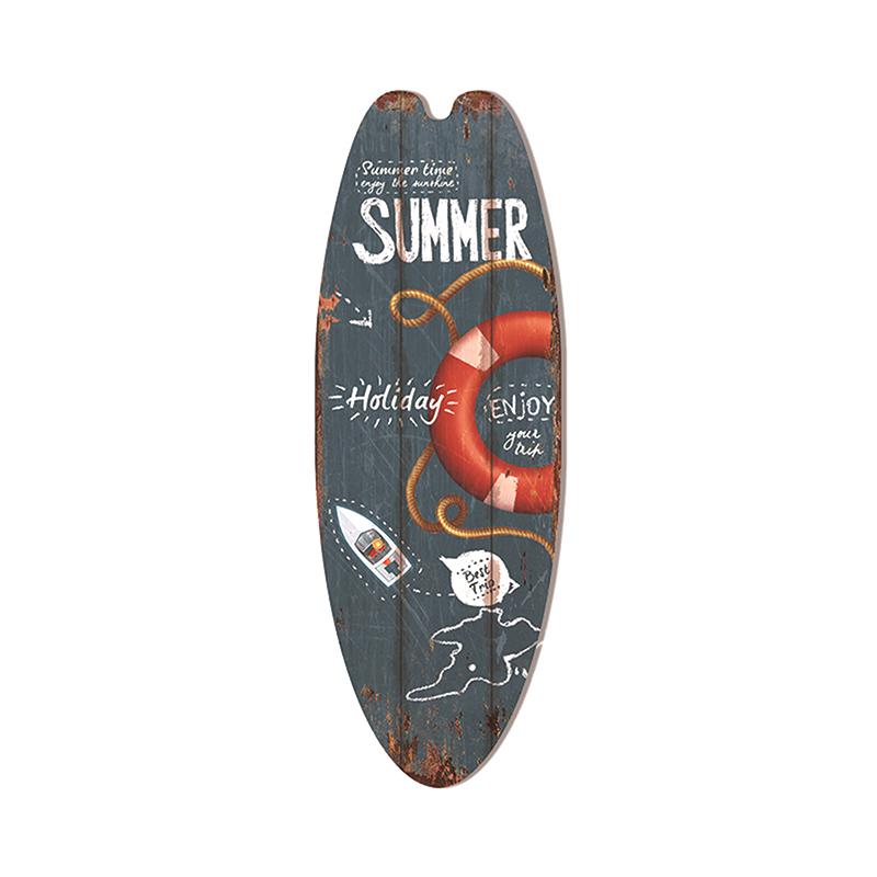 Beach Tiki Bar Surfboard Wooden Sign Plaque Decor For Bathroom Home Wall Plate Poster Vintage Print Wooden Painting Signs