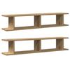VidaXL Étagères murales 2 pcs chêne artisanal 105x18x20 cm, étagère flottante, étagère de buanderie, étagère pour CD, 856603