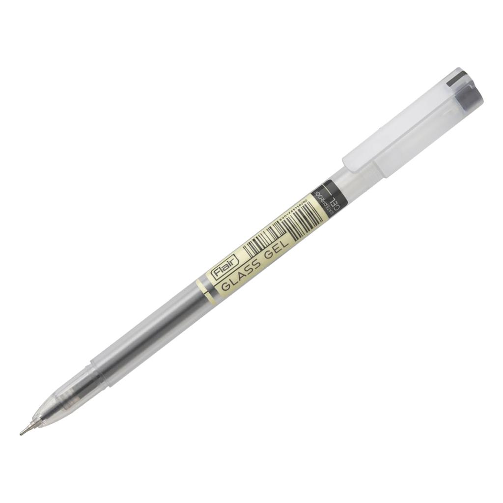 Flair Glass Gel Ball Pen 0.6mm Tip, Blue Ink, Pack of 1 x 30, Smooth Writing for School, Office & Home