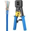 Обжимной инструмент RJ45, проходной Cat5 Cat5e Cat6, обжимной инструмент для обычных и сквозных разъемов RJ45/RJ12, набор из 100 шт.