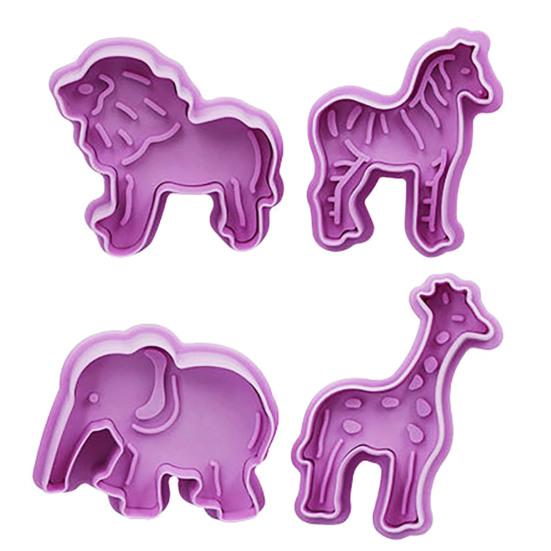 Yousheng 4 шт./комплект формочек для печенья с рисунком из мультфильмов, антипригарная пластиковая форма для выпечки, пресс-форма для кухни