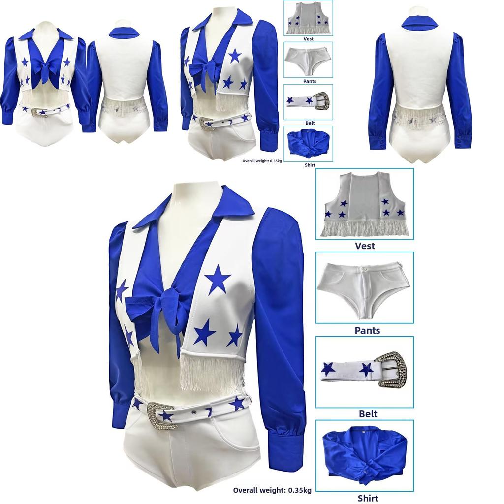 Football Match Cheerleader Girl Performance Costume Set For Stadium And Party Celebrations