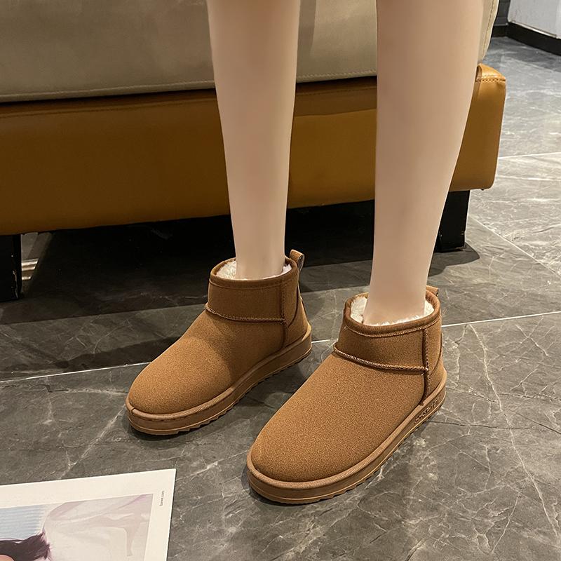 Fashion New Non-slip 2024 Hot Sale Winter Women Ankle Boots Warm Short Plush Flat with Outdoors Women's Snow Boots Botines De Mujer
