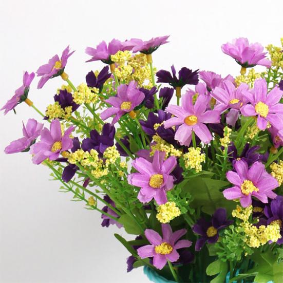 1 букет из 28 головок сушеных искусственных шелковых цветов букет домашнего декора