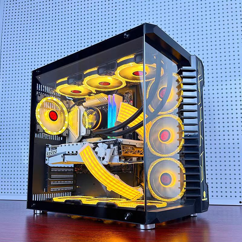 Robin III Tempered Glass Mid-Tower Gaming Case with Transparent Full Side Panel
