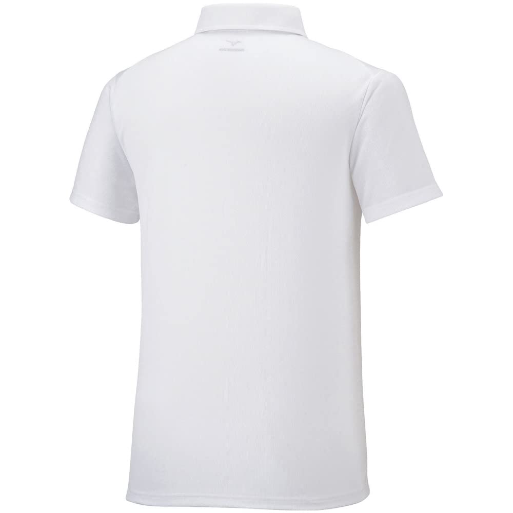 Mizuno Тренировочная одежда поло стандартного размера 4XL рубашка на пуговицах, влагоотводящая, быстросохнущая, облегающая, дезодорирующая, белая, 32MA2180,