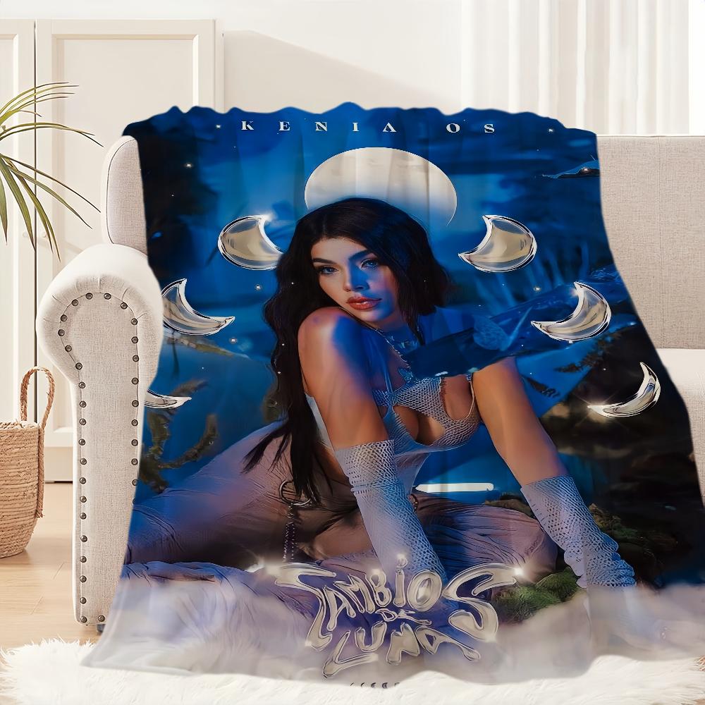 Singer Warm Soft Plush Nap Blankets Sofa k-Kenia for Living Room p-pink Office Bedroom Home A-aura Travel Kid Gift Os Flannel