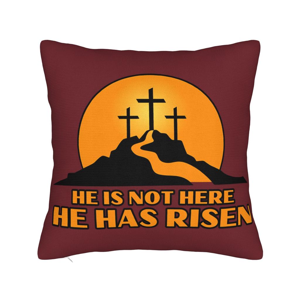 He Is Risen Boho Easter Christian Jesus Pillow Case Fashion Pillow Cover Soft Pillowcases For Chair Sofa Home Decor