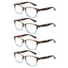 Turezing 4 Pack Reading Glasses Men and Women Blue Light Blocking  Anti UV Computer Goggle Spring Hinge Eyeglasses