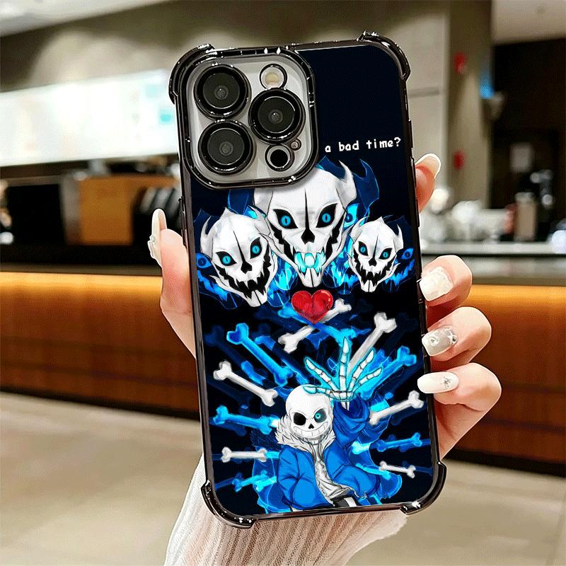 U-Undertale S-Sans Покрытие Чехол для Телефона Для Iphone 16 17 Pro Max Air 16E 14 15 Plus 12 13 Mini Противоударный Подушка Безопасности Чехол