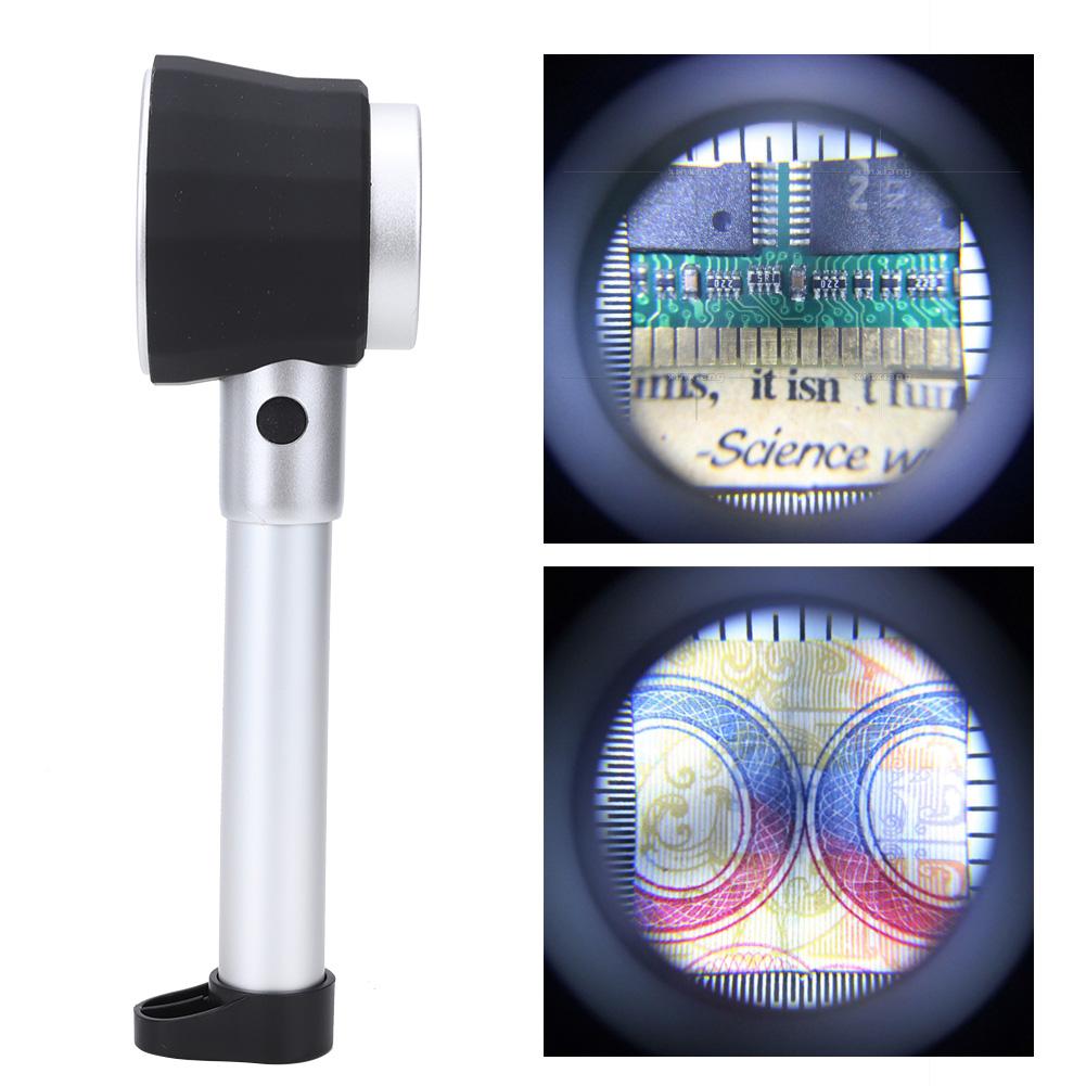 10X портативный карманный светодиодный мини-увеличитель лупа увеличительное стекло со шкалой для наблюдения