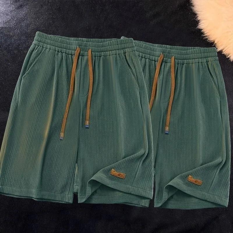 Летние свободные шорты Ice Silk Plus Size для спорта и отдыха, женские брюки с высокой талией и застежкой на пять точек