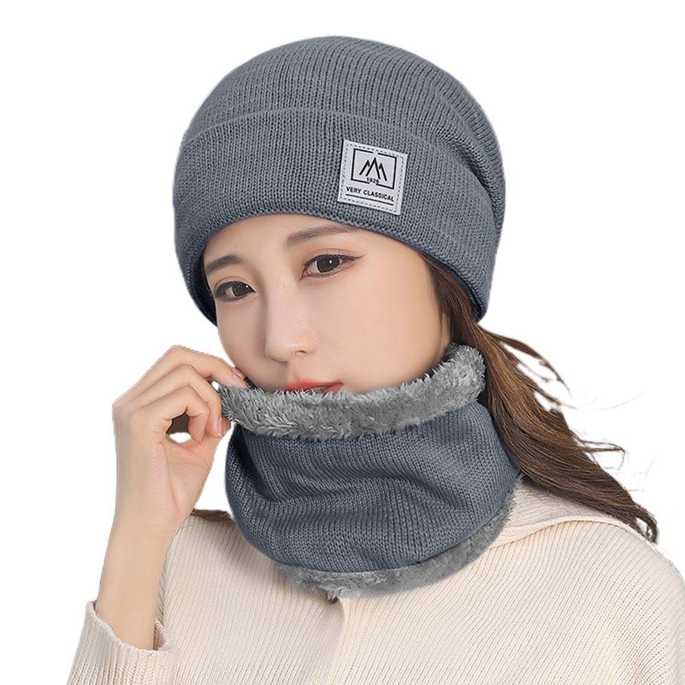 Флисовый шарф на шею, теплая вязаная шапка, зимняя Балаклава для мужчин и женщин