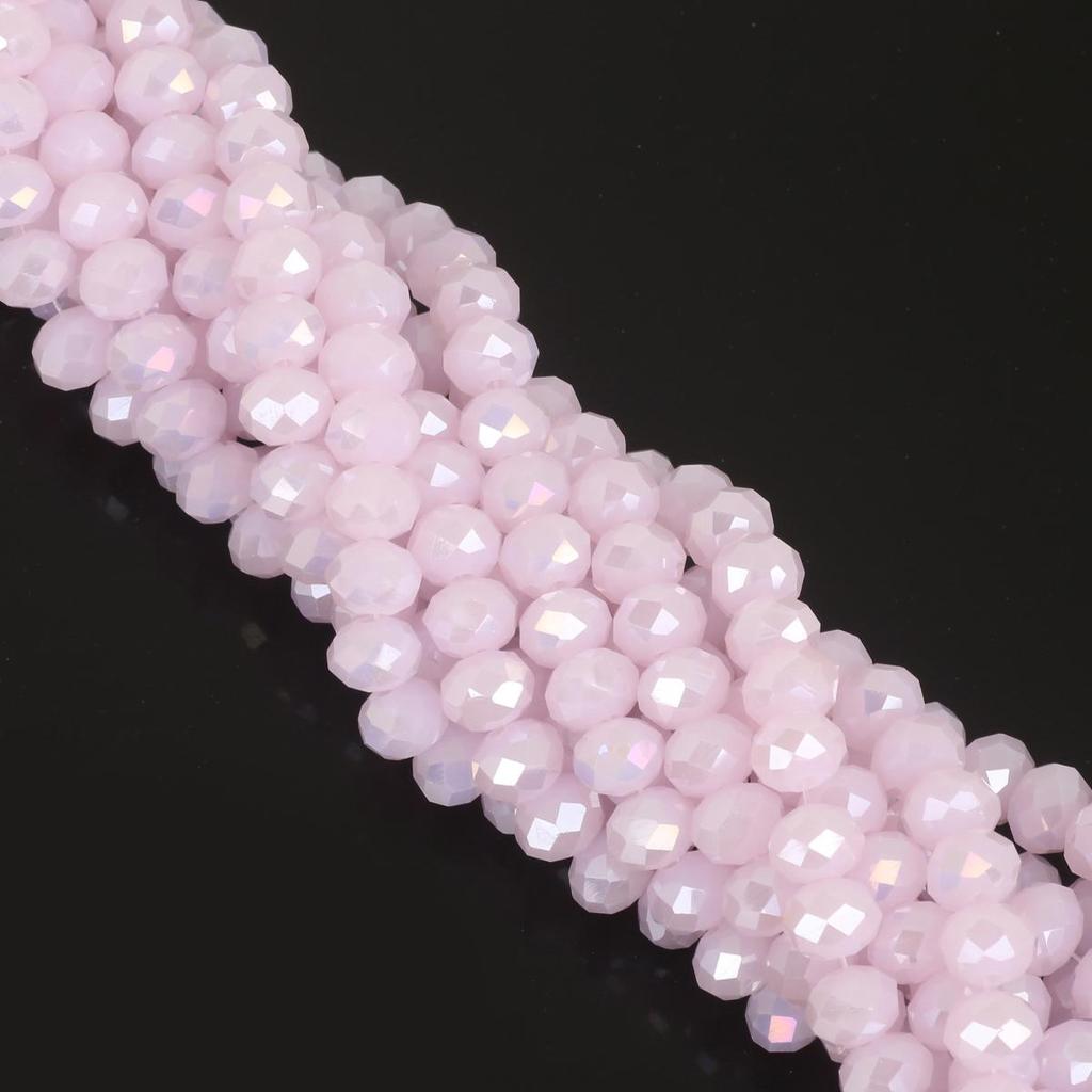 30-200Pcs Rondelle Austria Faceted Crystal Glass Beads Loose Spacer Beads for Jewelry Making