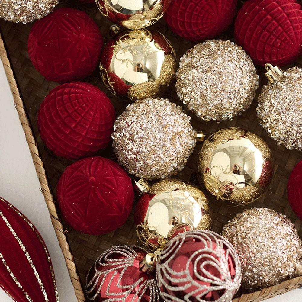 Glitter Christmas Hanging Balls Shatterproof Merry Christmas Decor  Holiday Festive