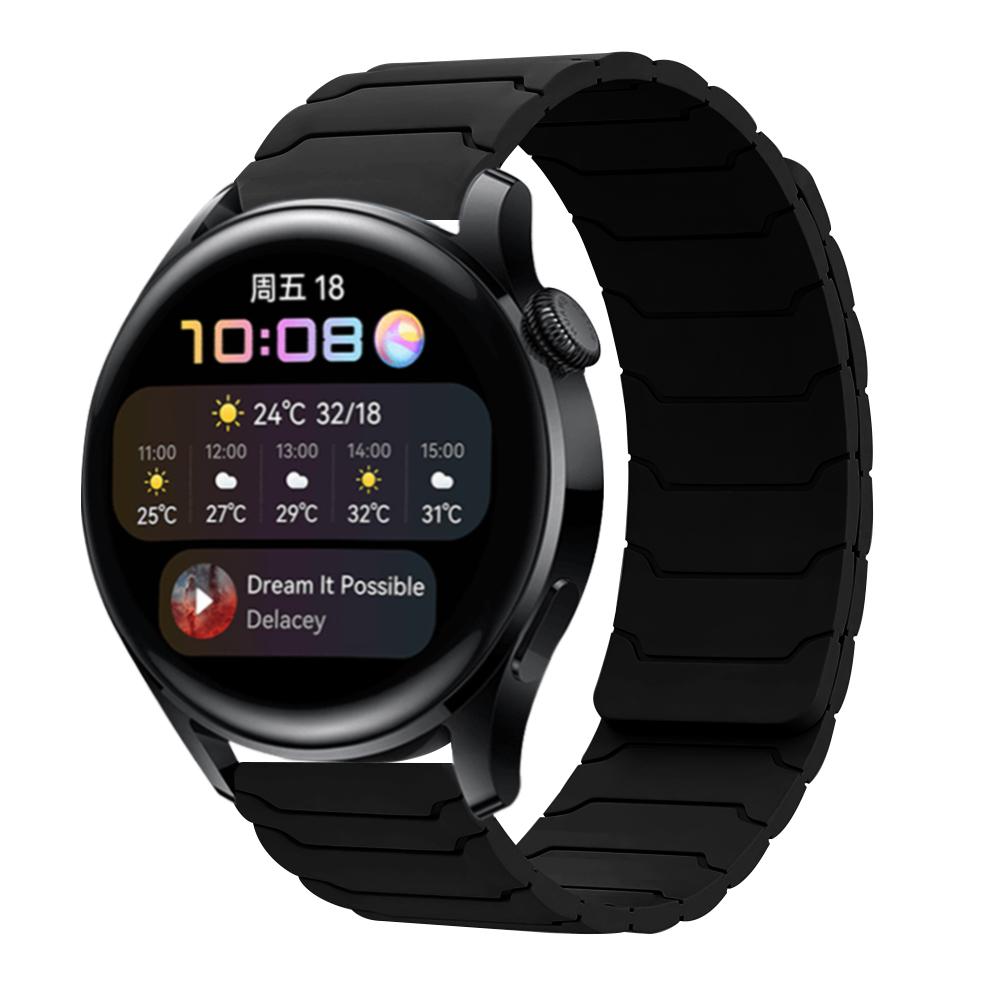 Силиконовый магнитный ремешок 20мм 22мм 18мм для Samsung Galaxy watch 7/6/5 active 2 amazfit браслет HUAWEI watch GT 2e 3 ремешок