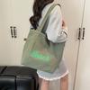 Нишевый дизайн в корейском стиле, простая повседневная плечевая тканевая сумка, женская сумка-тоут большой вместимости, весенний тренд, персонализированная портативная сумка