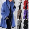 Women's Baggy Hooded Trench Wool Coat Outwear Ladies Warm Pocket Jacket Overcoat