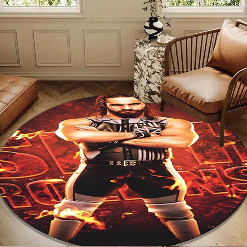 Beast Slayer: Seth Rollins Round mat Home Decor, Chair rug For livingroom,Bedroom, doormat home decor Birthday Gift Christmas Gifts