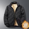Бархатное Теплое Хлопковое Пальто со Стойкой Воротником Хлопковая Куртка Мужская Повседневная Куртка Ветрозащитная Одежда