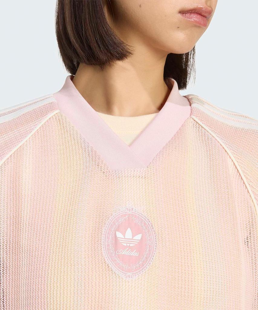 adidas Летний вязаный оверсайз джерси с эффектом сияния - Песочно-розовый / Ky3161
