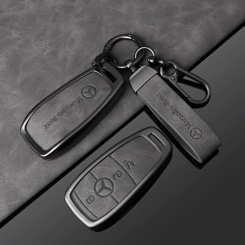 PEL5 Car Leather Remote Key Case Cover For Mercedes Benz E C S GLC Class E200 E400 E63 W213 S550 S560 C260 A200 Styling Accessories