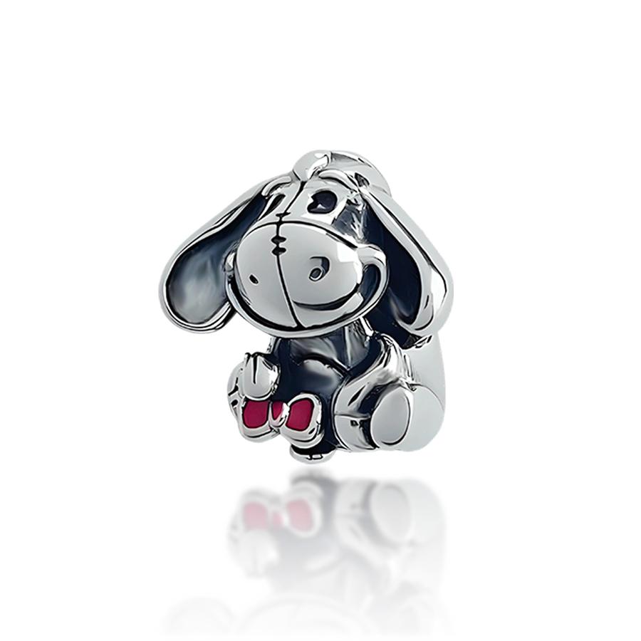 S925 Sliver Plated Winnie the Pooh Inspired Charm Beads Compatible With European Bracelets DIY Jewelry Gifts For Fans.