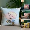 Cartoon Cute Pink L-Lulu Pig-MT Pillow Case Printed Brushed Fleece Pillow Baby Skin-Touch Eco-Friendly Dye-Sublimat