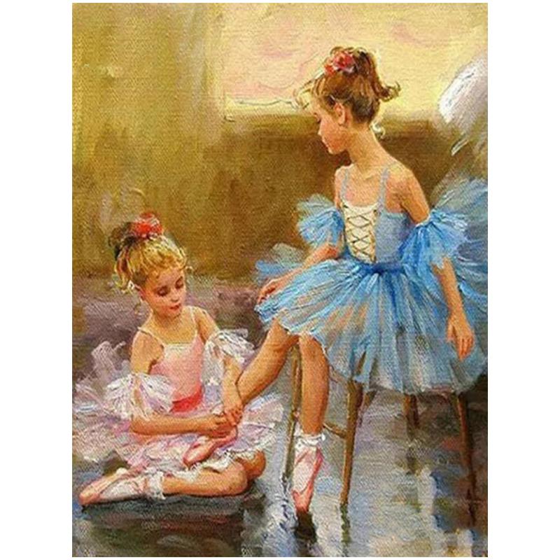 DIY 5D алмазная живопись балетный женский комплект полная дрель вышивка мозаика художественная портретная картина со стразами домашний декор подарок