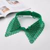 Lace Black White Detachable Fake Collar Beaded Tie Shirt Women's Blouse Top Dickey Detachable Lapel Fashion Accessory