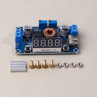 XL4015 75 Вт DC-DC 5A Светодиодный драйвер Модуль зарядки литий-ионного аккумулятора Модуль регуляторов Регулируемый понижающий модуль с вольтметром