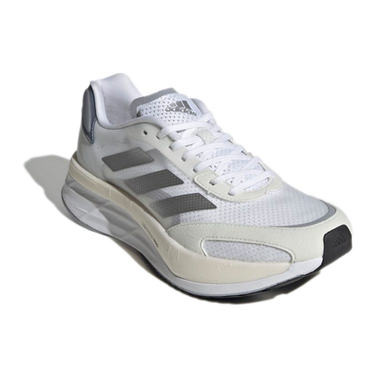 Adidas Adizero Boston 10 White Silver Metallic Женские кроссовки Cloud-White Halo-Silver GY0907
