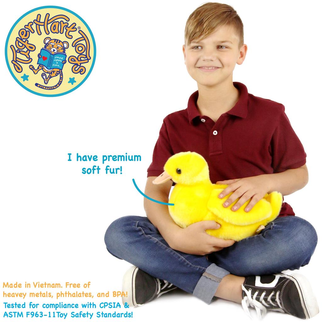TigerTaleToys Duck Plush Toy, 30cm, Large, Cute, Soft, and Fluffy Pet Duckling [Official Japanese Product]