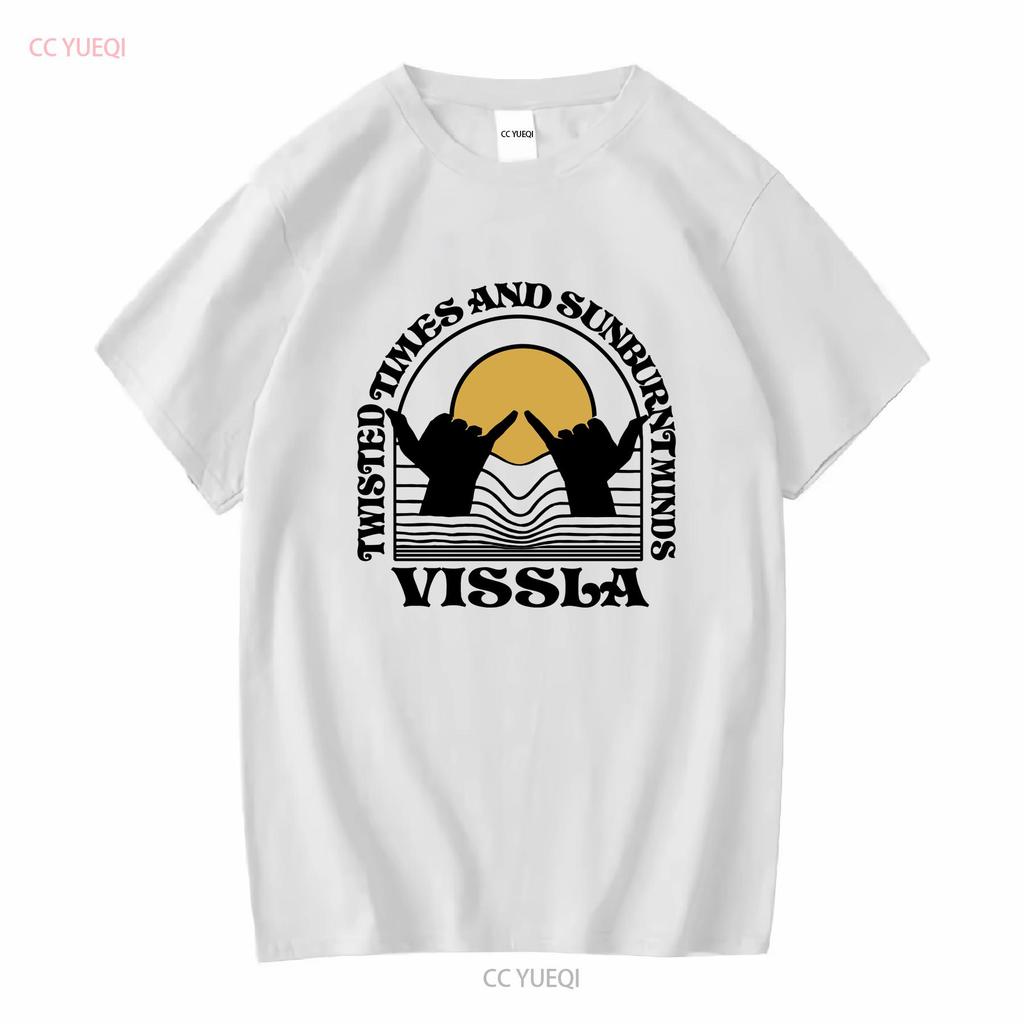 Vissla Twisted Times And Sunburnt Minds T Shirt Peach Size Medium Long Or Short Sleeves Vintage Washed Streetwear Graphic