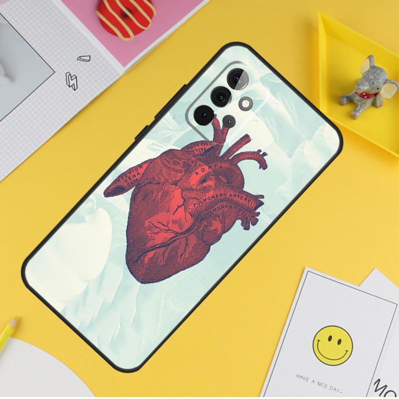 Anatomical Heart Anatomy For Samsung Galaxy A14 A34 A54 A12 A32 A52 A51 A71 A53 A33 A13 A15 A25 A35 A55 Phone Case
