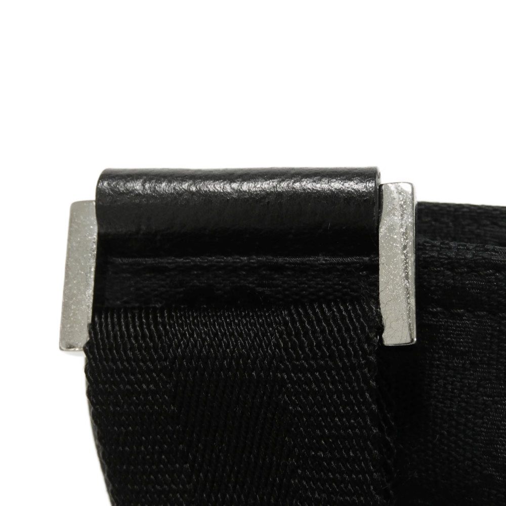 Used GG Canvas Messenger Bag 9539 256100 7921 Calfskin Crossbody with Embossed Logo, Black Men's from Japan AUTHENTIC