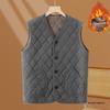Мужская зимняя жилетка на толстой флисовой подкладке: Теплый, морозостойкий шаль для среднего и пожилого возраста