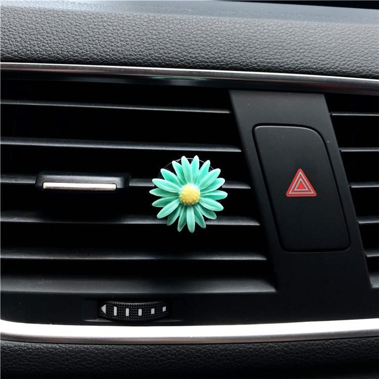 Colorful Resin Daisy Car Perfume Clip Decorative And Fragrant Air Vent Scent Diffuser