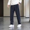 Мужские повседневные брюки прямого кроя с высокой посадкой
