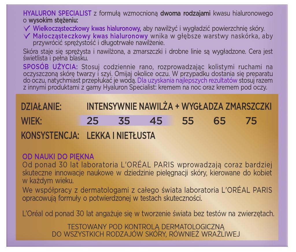 'Oréal Paris Hyaluron Specialist Spf 20 Day Cream 50