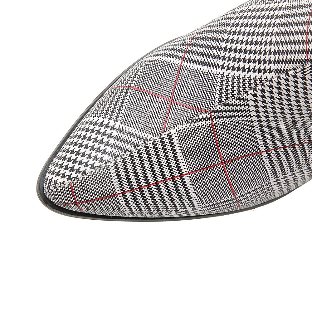 Women's High Heel Short Boots Autumn and Winter New Pointed Thick Heel Large Women's Shoes