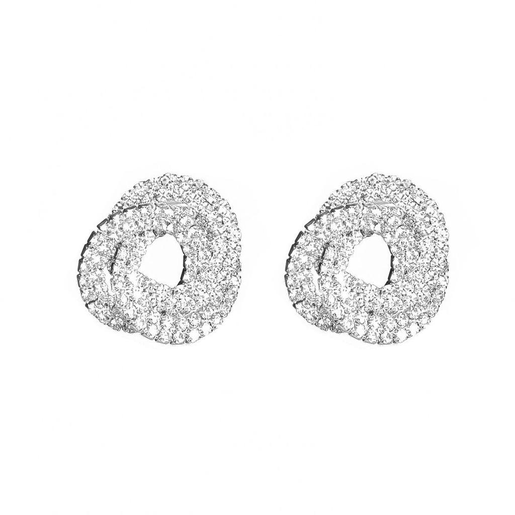 DINGKA Серьги-спирали из серебра 925 пробы с горным хрусталём для женщин - Изысканный и элегантный дизайн