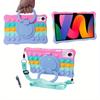 1Pc Xiaomi RedMi Pad SE 11 360 Rotating Stand Tablet Cover Redmi Pad 10.6 Soft Silicon Shockproof Funda+Belt