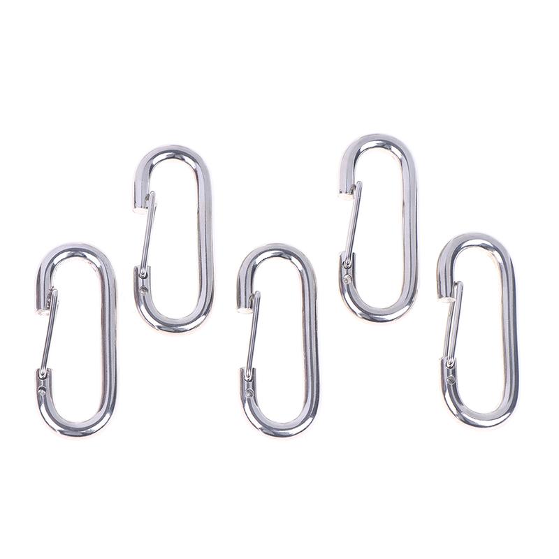 1/3/5 шт. Металлические овальные брелоки Карабин Защелкивающиеся крючки Пружинные открывающиеся пряжки Для DIY Соединитель собачьей цепи Подвески Брелок для сумки