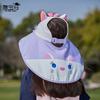 Children's Hat Summer Outdoor Sun Hat Cartoon Cute Solar Fan Hat Big Eaves Shawl Empty Top Sun Protection Hat