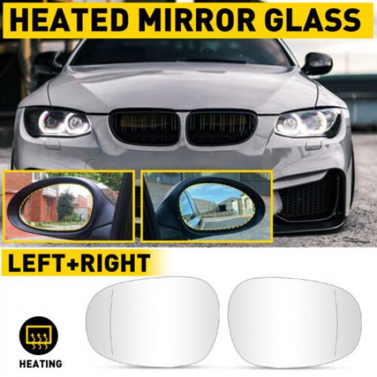 Mirror Glass Heated 2X Left Right Side For BMW E82 2011-2013 1-Series Coupe