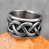 Celtic Knot Interweave Stainless Steel Mens Rings Simple Unique Trendy for Male Boyfriend Jewelry Creativity Gift