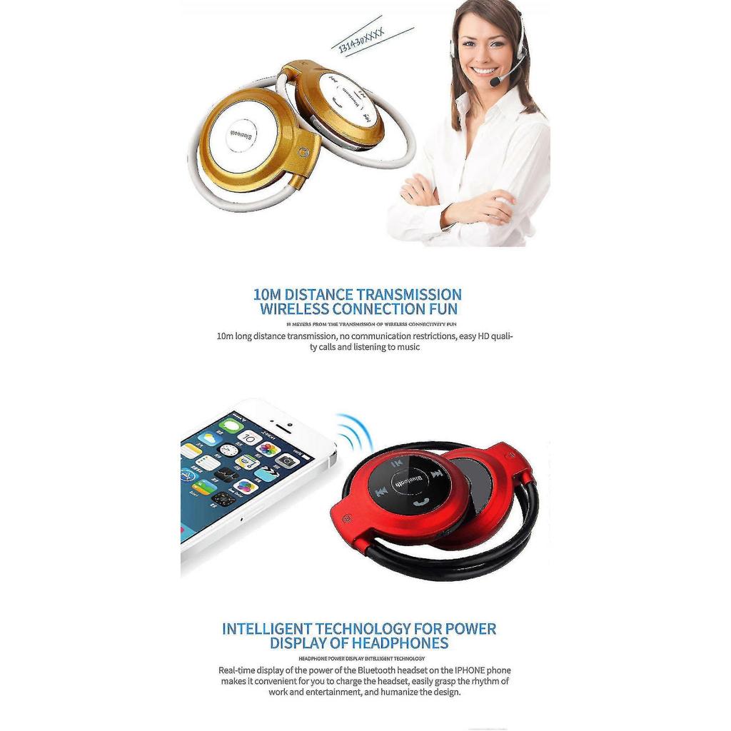 Wireless Headphone Sports Headset Sweatproof With Microphone,bluetooth Headphones Behind The Head,foldable And Carried In The Purse